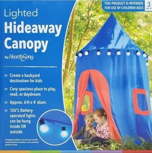 Lighted Hideaway Boys /Kids Canopy / Tent  Indoor/Outdoor Play NIB Holiday Gift